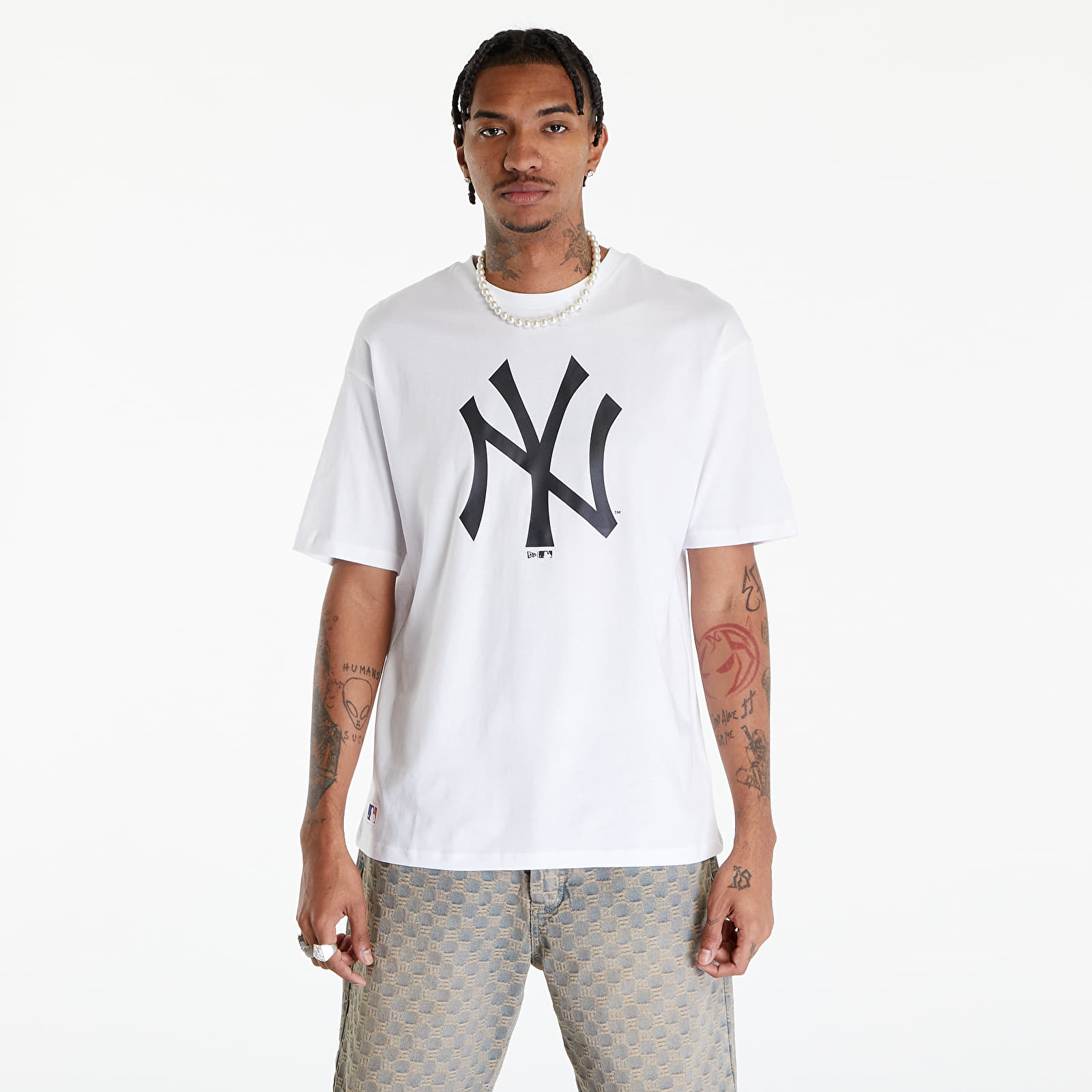 T-Shirts New Era New York Yankees MLB League Essential Oversized T-Shirt White