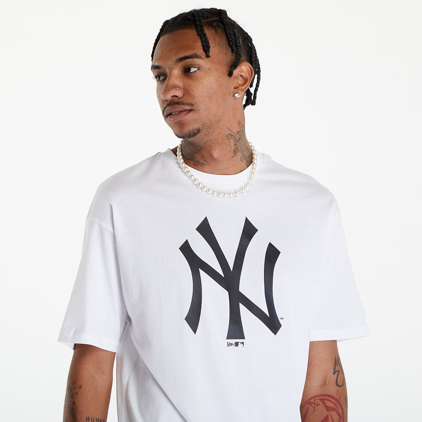 T-Shirts New Era New York Yankees MLB League Essential Oversized T-Shirt White