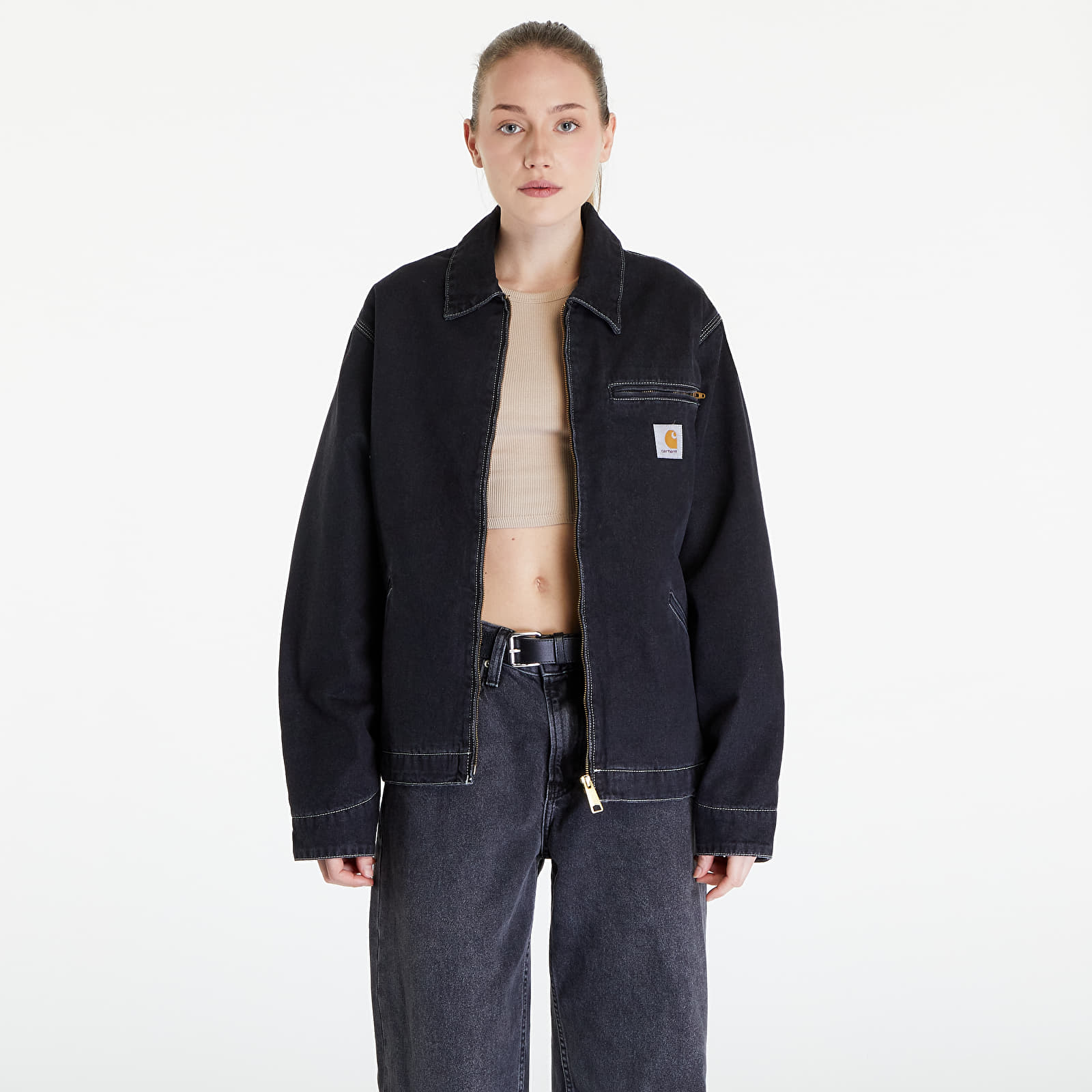 Jackets Carhartt WIP OG Detroit Jacket UNISEX Black Stone Washed