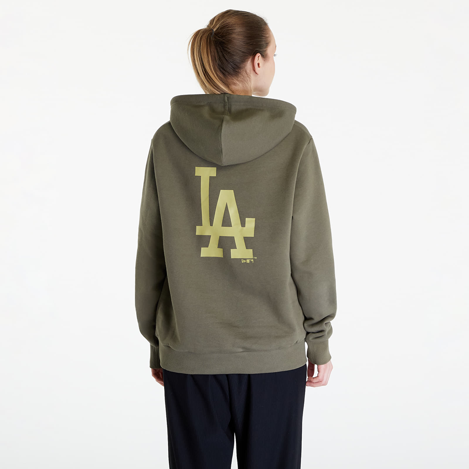Mikiny New Era LA Dodgers MLB League Essential Pullover Hoodie Medium Green