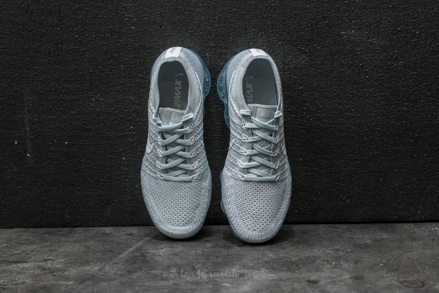 Herren Sneaker und Schuhe Nike Air Vapormax Flyknit Pure Platinum/ White-Wolf Grey