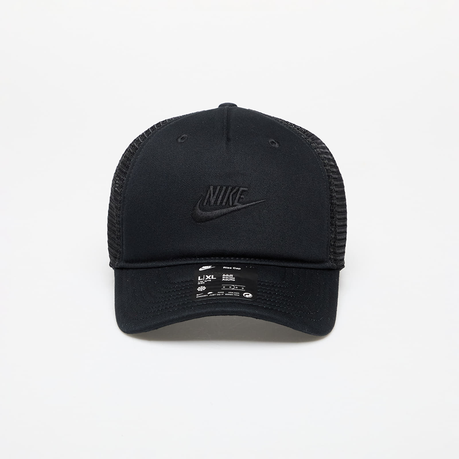 Šiltovky Nike Rise Cap Structured Trucker Cap Black/ Black/ Black