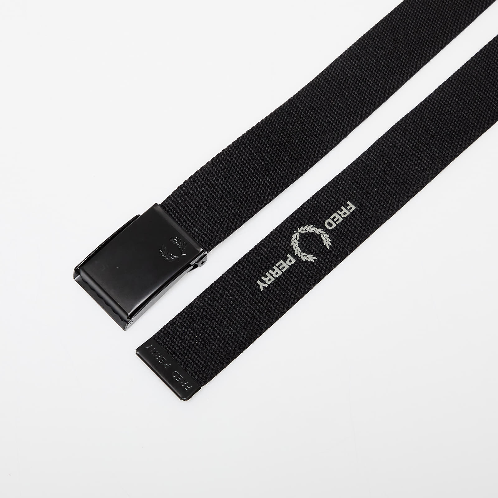 Belts FRED PERRY Graphic Branded Webbing Belt Black/ Warm Grey