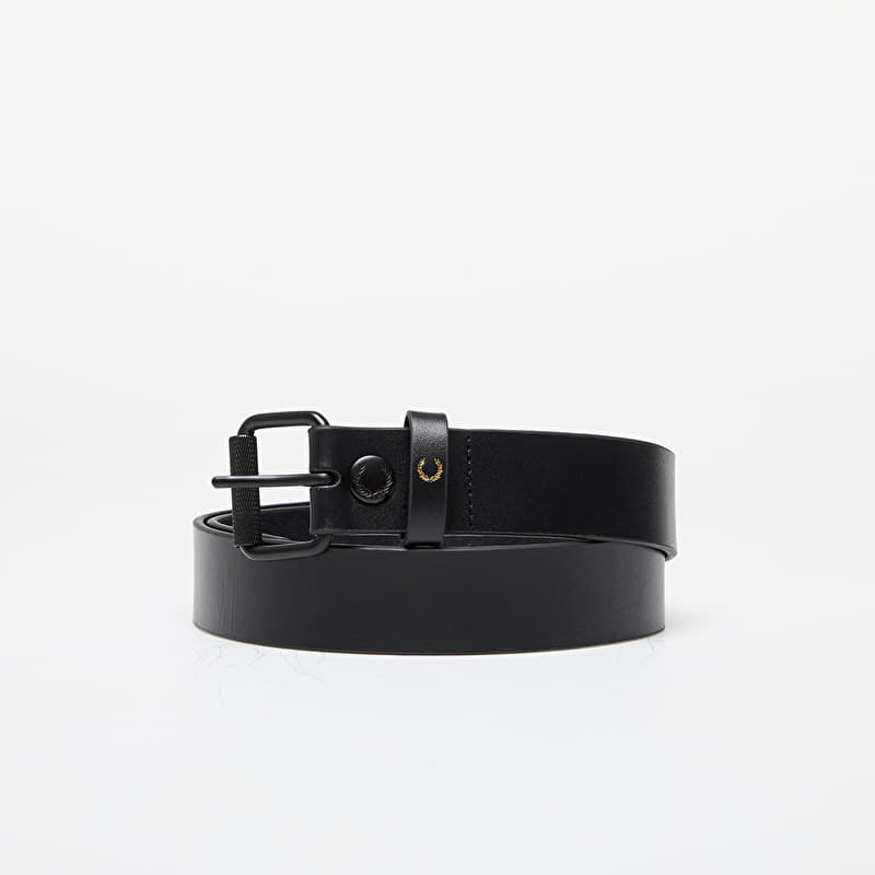小物 FREDPERRY Burnished Leather Belt Belts FRED PERRY Burnished Leather Belt Black (BT4420 102) | Footshop