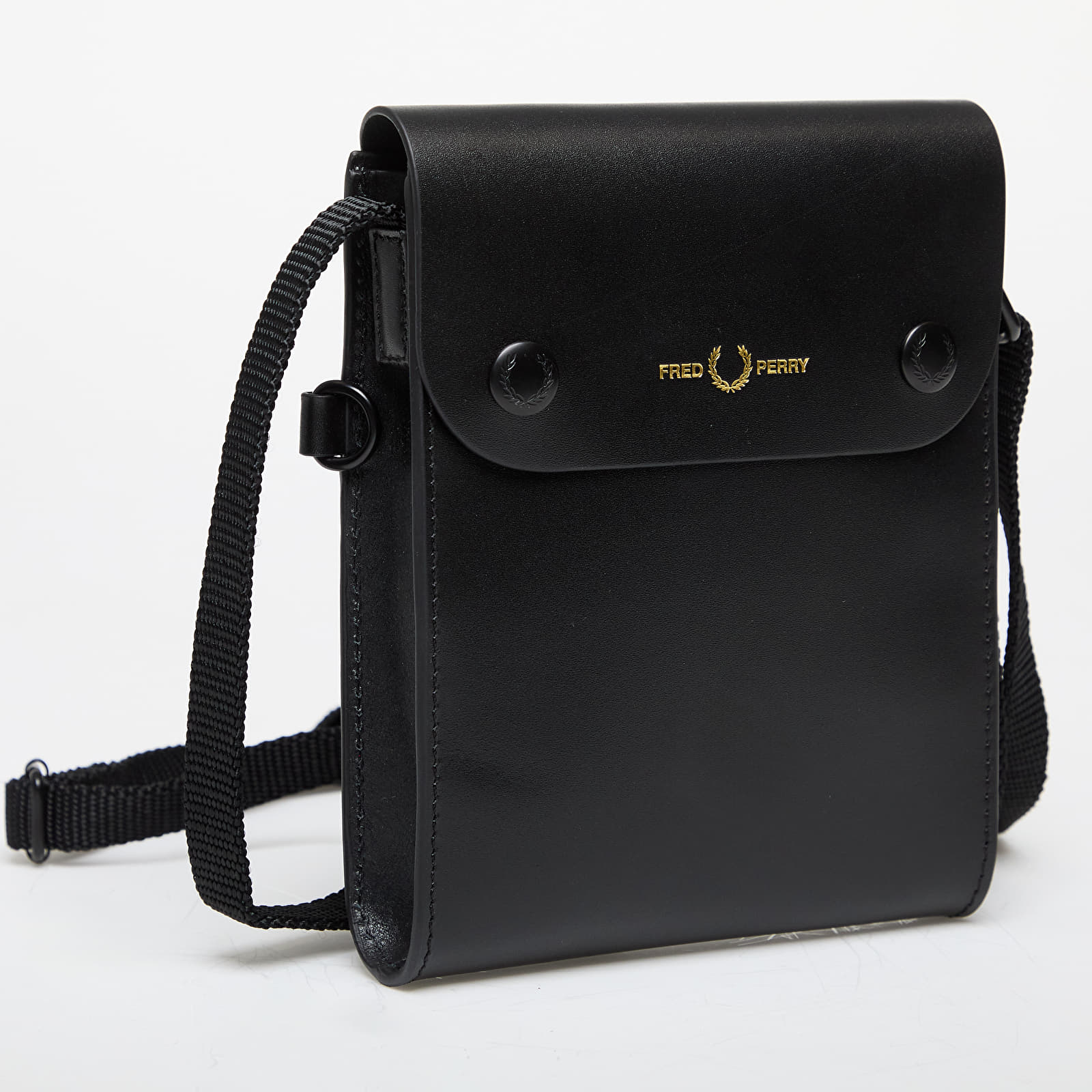 最高級 Bags & backpacks FRED PERRY Burnished Leather Pouch Black バッグ