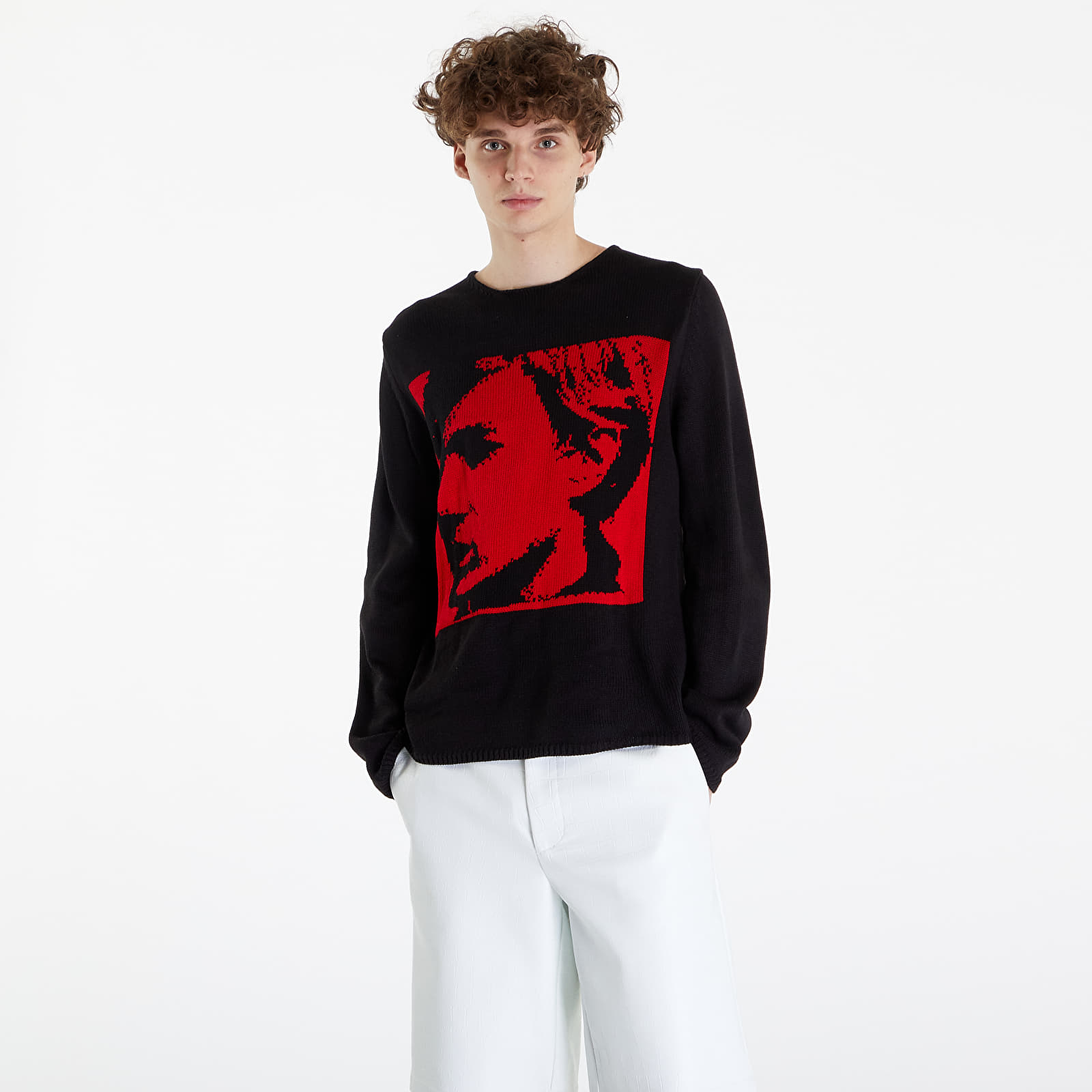 Pulóverek Comme des Garçons SHIRT Sweater Black/ Red