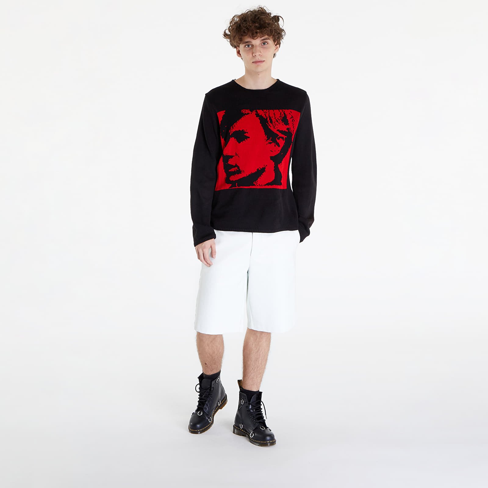 Pulóverek Comme des Garçons SHIRT Sweater Black/ Red