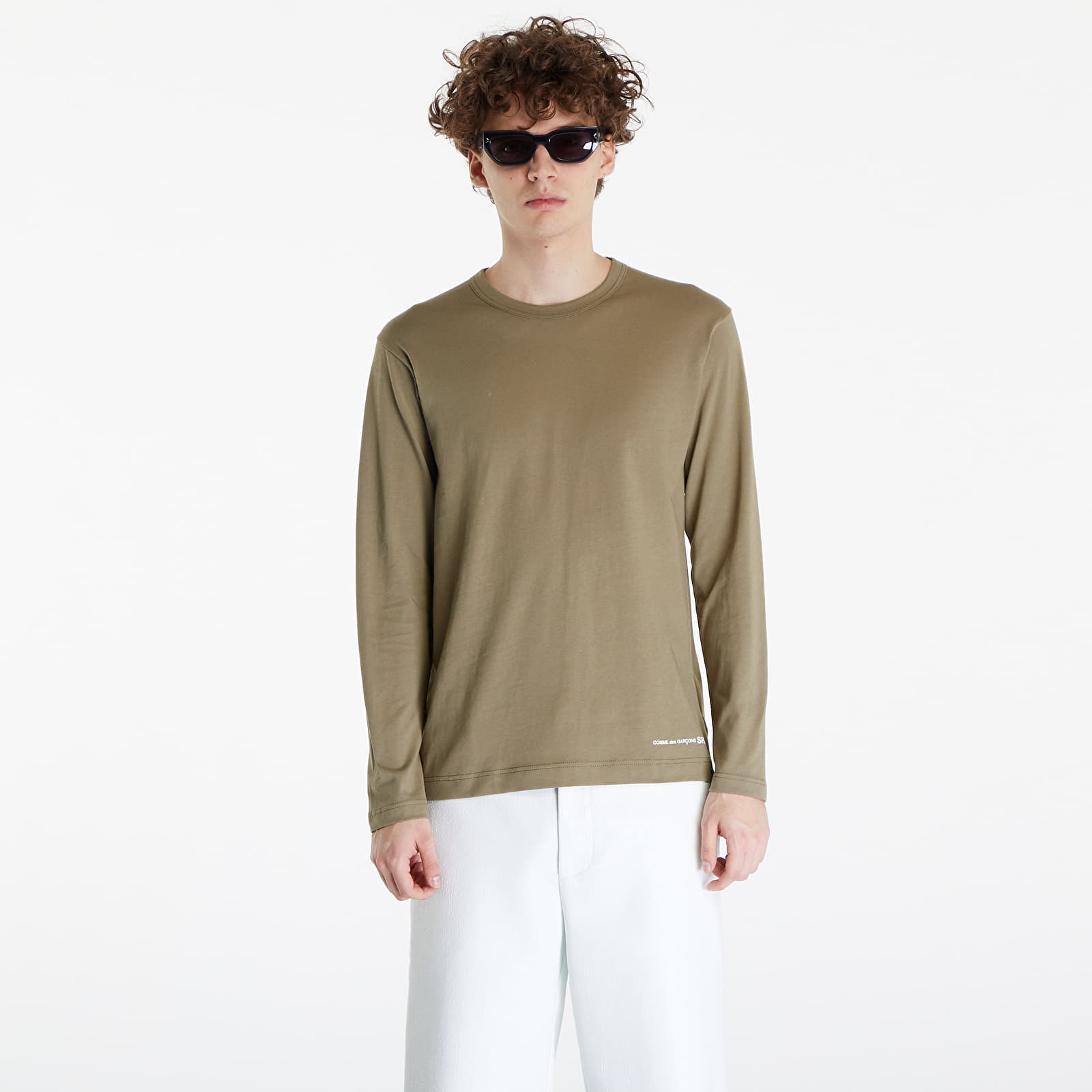 Pólók Comme des Garçons SHIRT Long Sleeve Tee Khaki