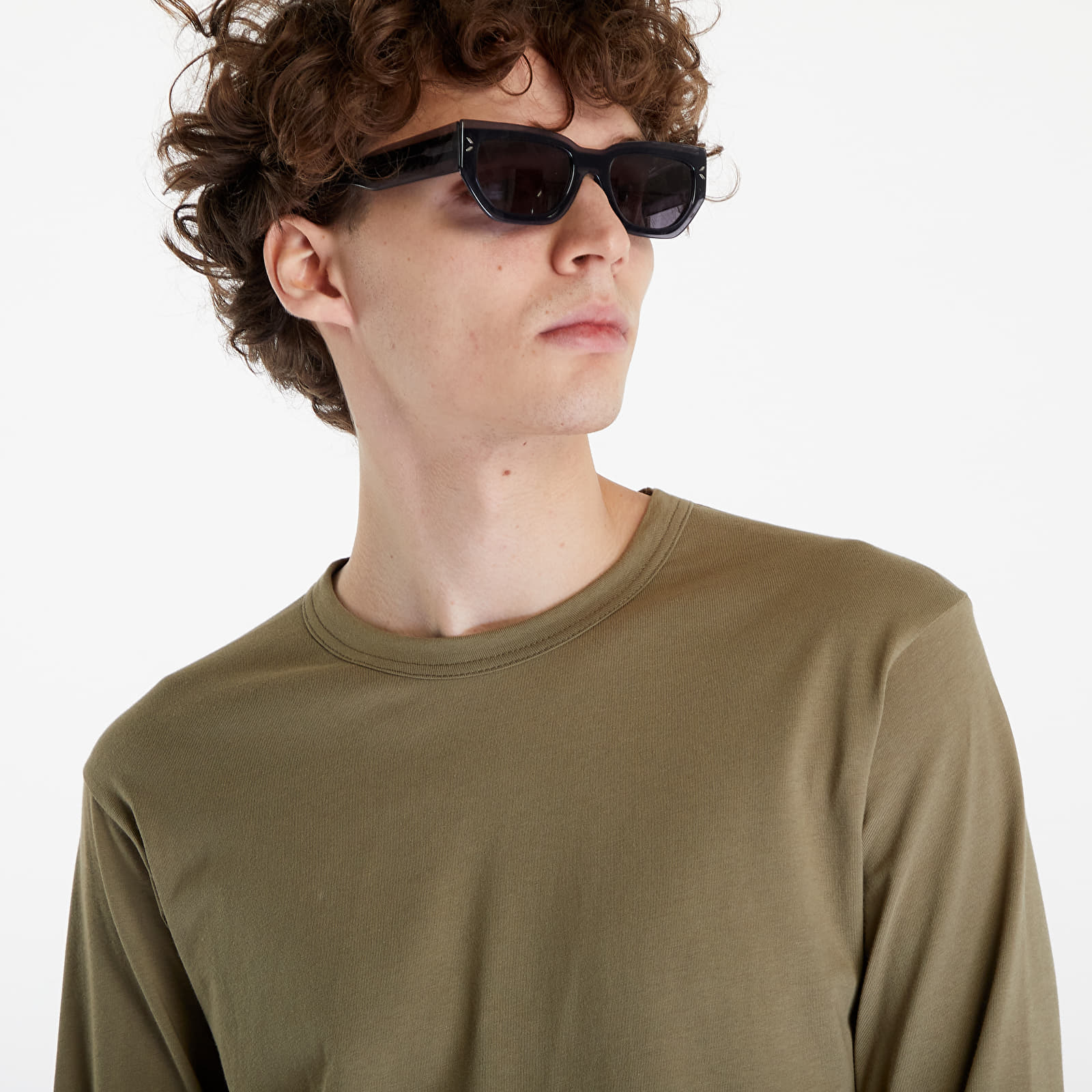 Pólók Comme des Garçons SHIRT Long Sleeve Tee Khaki