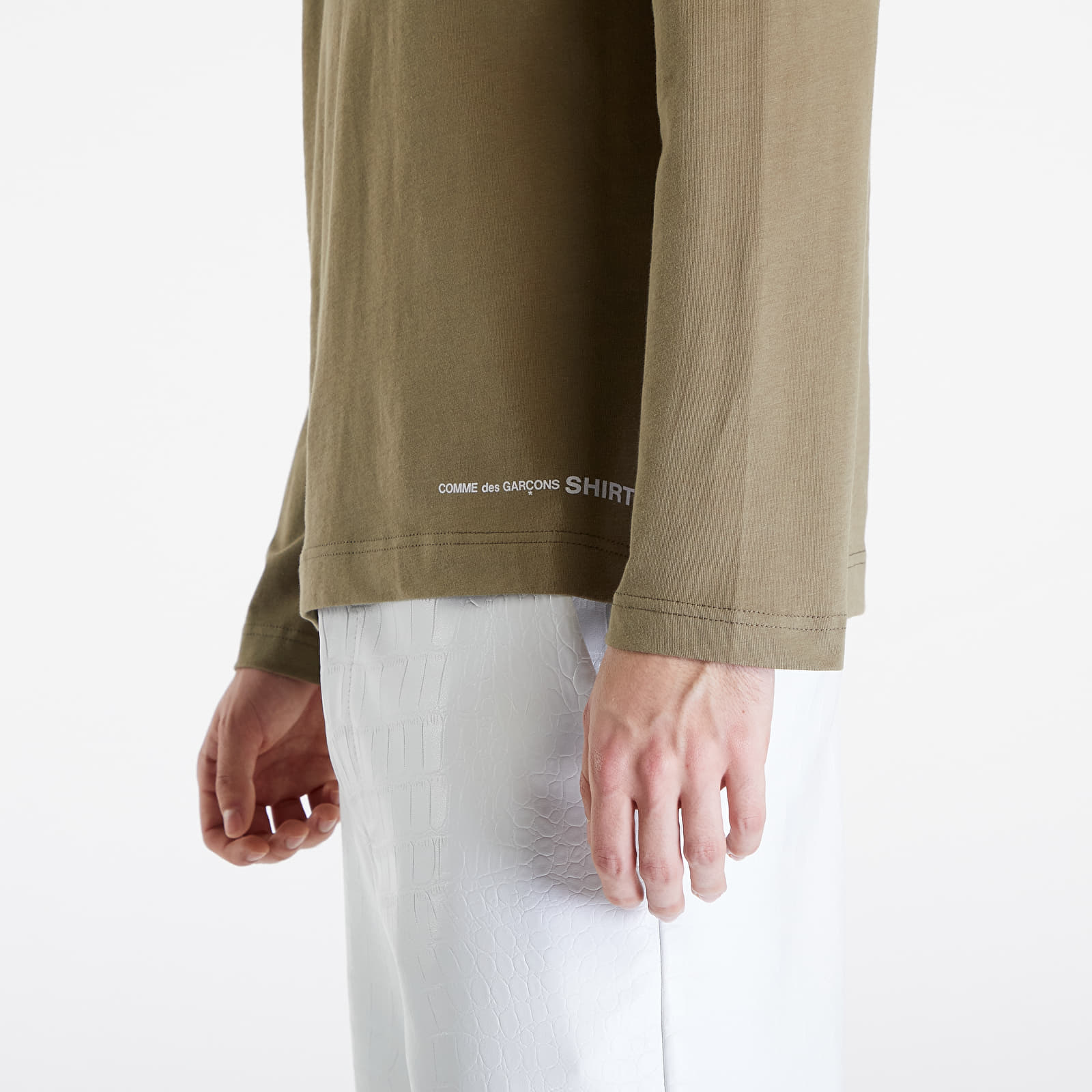 Pólók Comme des Garçons SHIRT Long Sleeve Tee Khaki