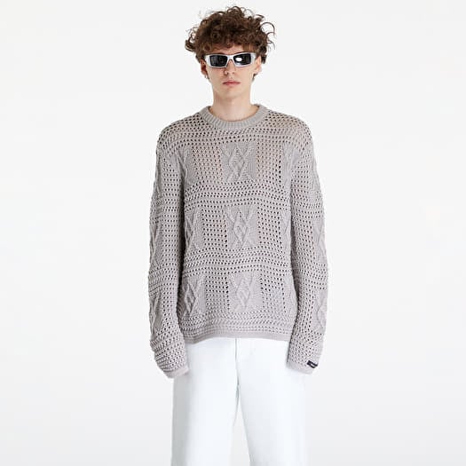 Maglione Daily Paper Zuberi Crochet Long Sleeve Sweater Moonstruck Grey