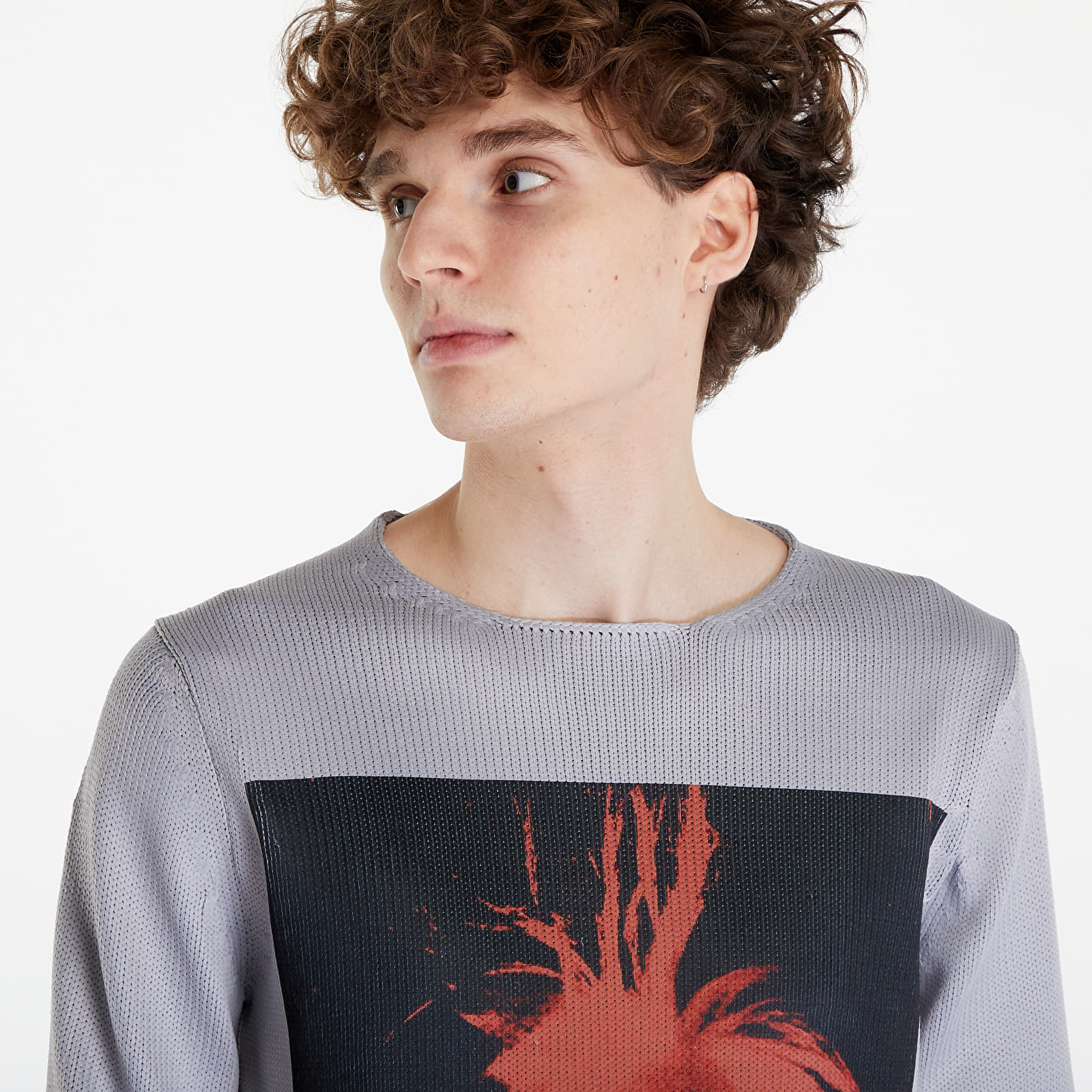 Pulóverek Comme des Garçons SHIRT Sweater Grey/ Red