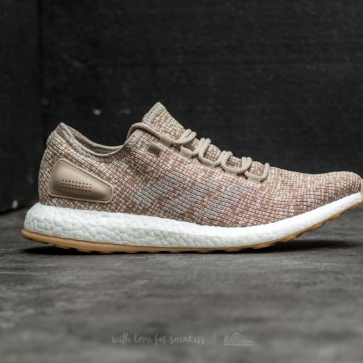 Men's pure boost dpr 2025 running shoes  khaki/white