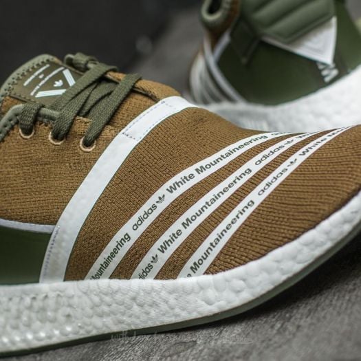 Men s shoes adidas x White Mountaineering NMD R2 Primeknit Trace Olive Ftw White Footshop