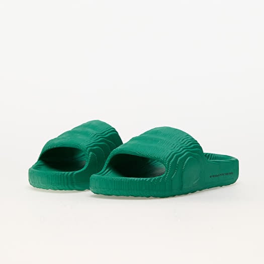 Adidas slippers green top