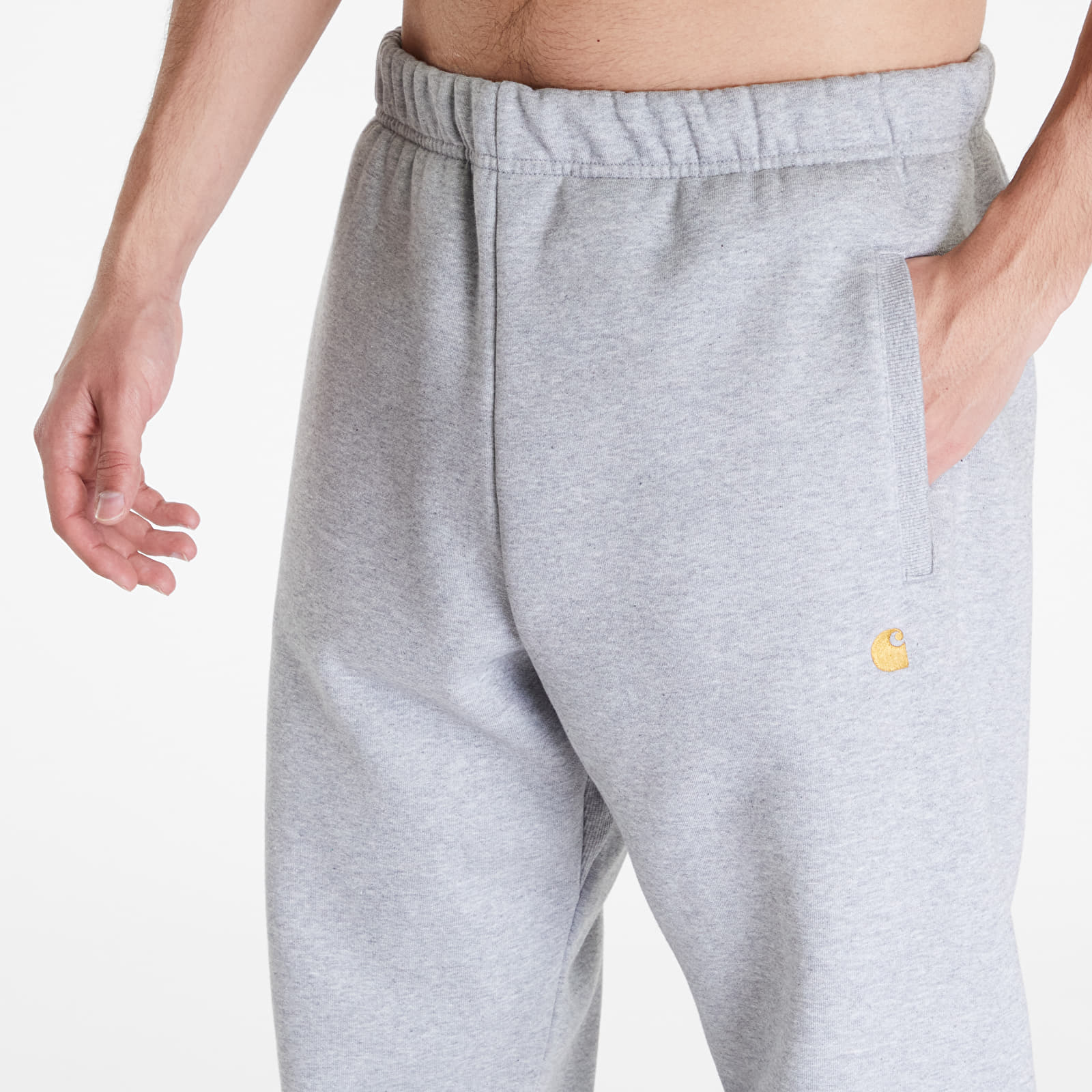 Jogger Pants Carhartt WIP Chase Sweat Pant Grey Heather Gold Footshop