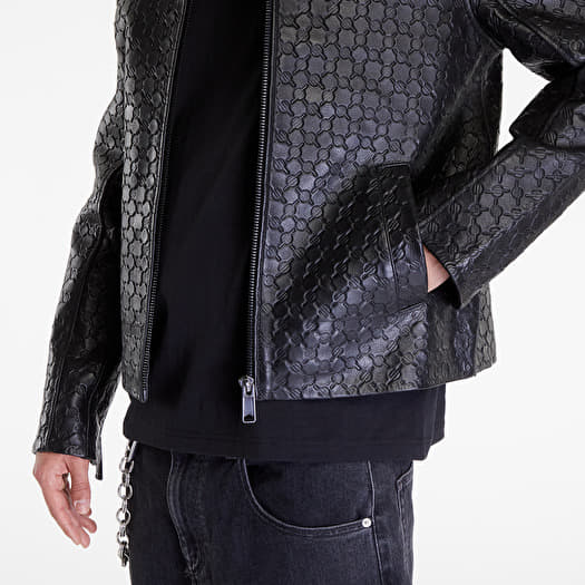 Jackets Daily Paper Silence Monogram Leather Jacket Black