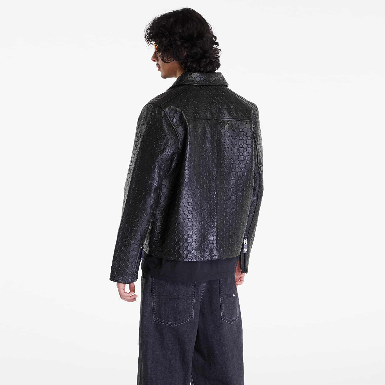 Jacken Daily Paper Silence Monogram Leather Jacket Black