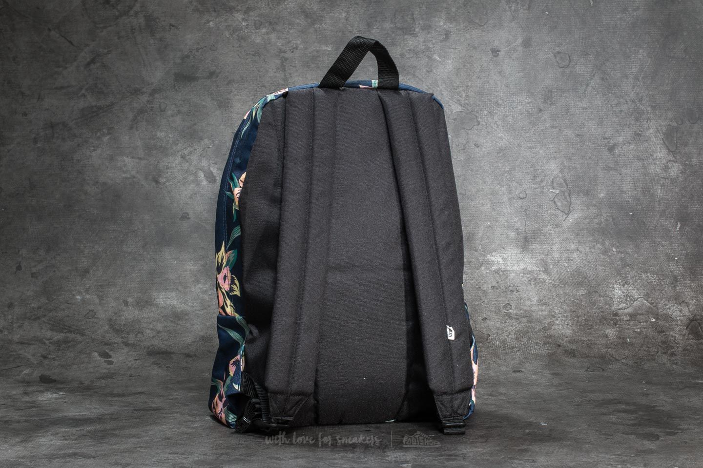 Vans realm floral paradise cheap black backpack