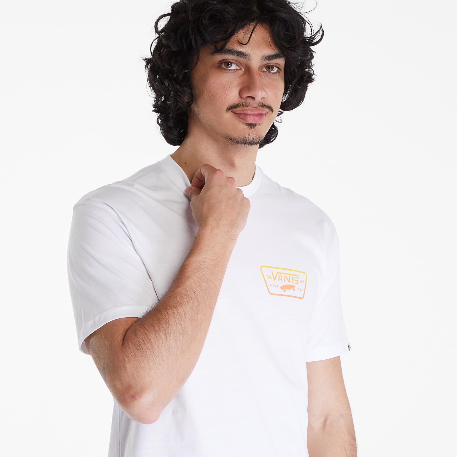 T-Shirts Vans Full Patch Back SS Tee White/ Copper Tan