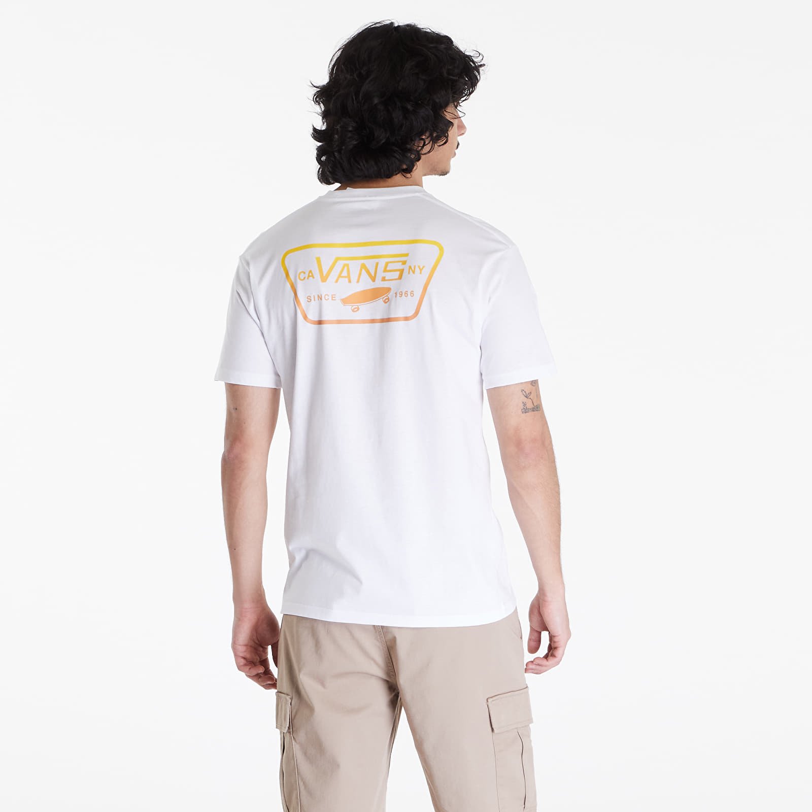 T-Shirts Vans Full Patch Back SS Tee White/ Copper Tan