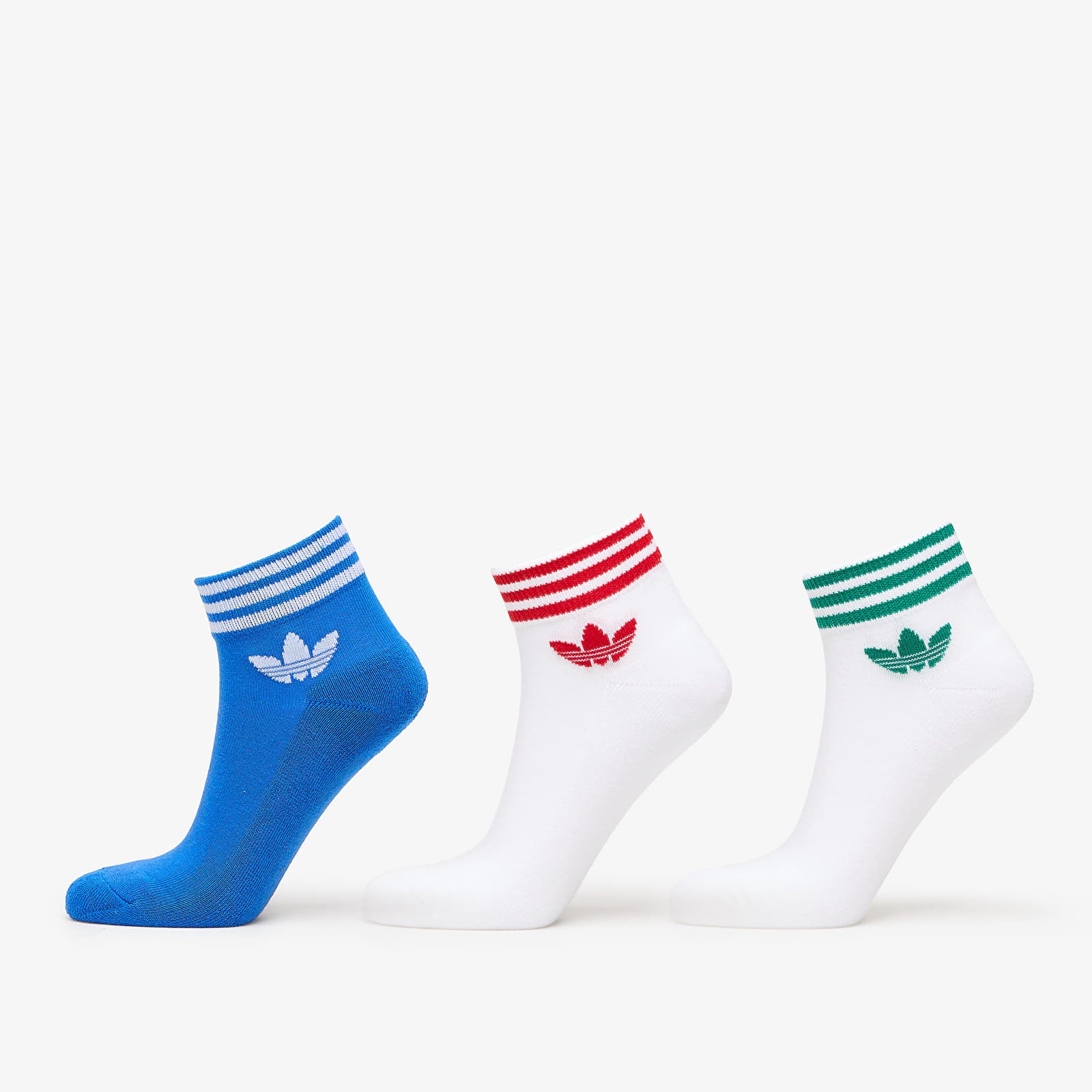 Skarpetki adidas Trefoil Ankle Sock 3-Pack Blue Bird/ White/ White