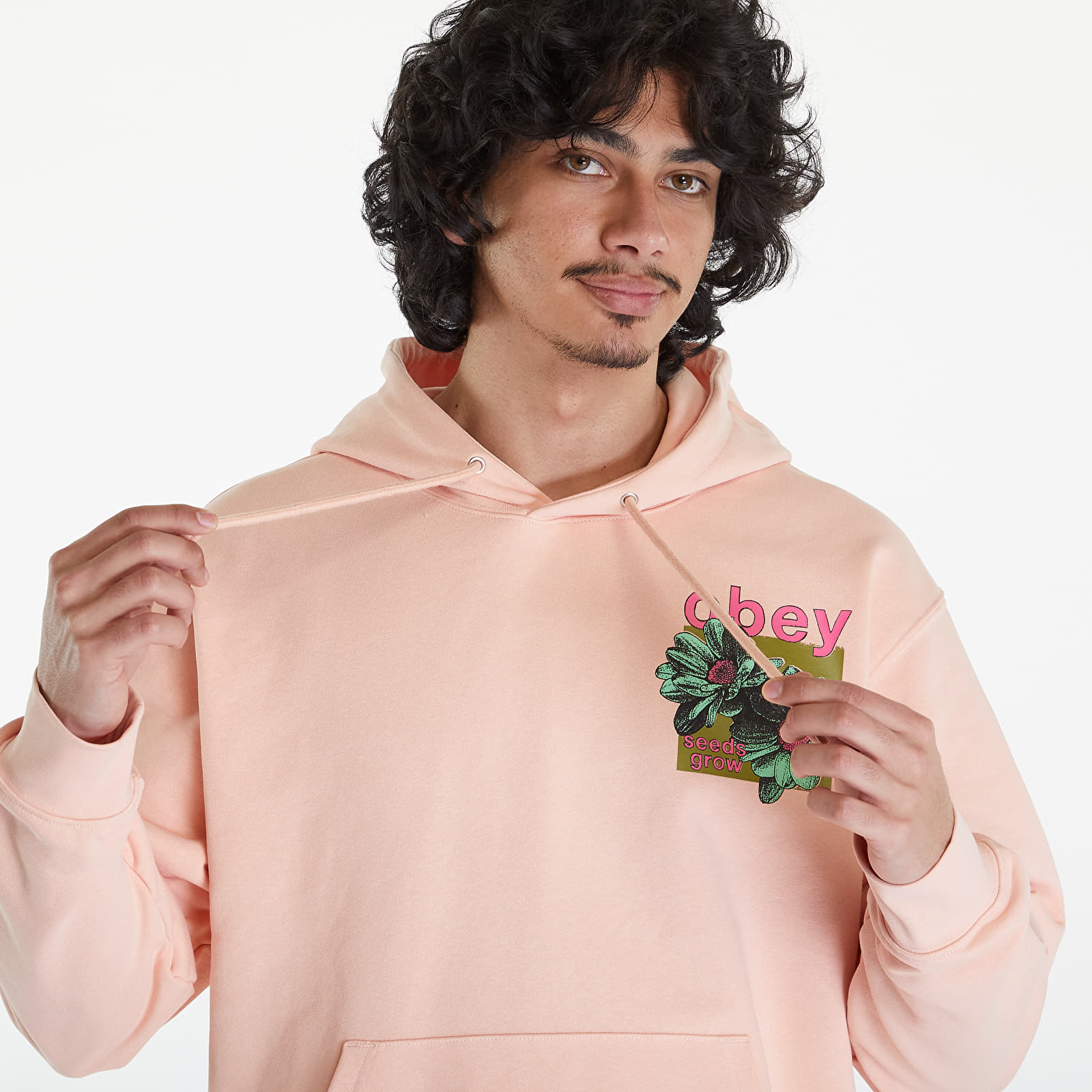 Hupparit ja collegepaidat OBEY Seeds Grow Peach Parfait