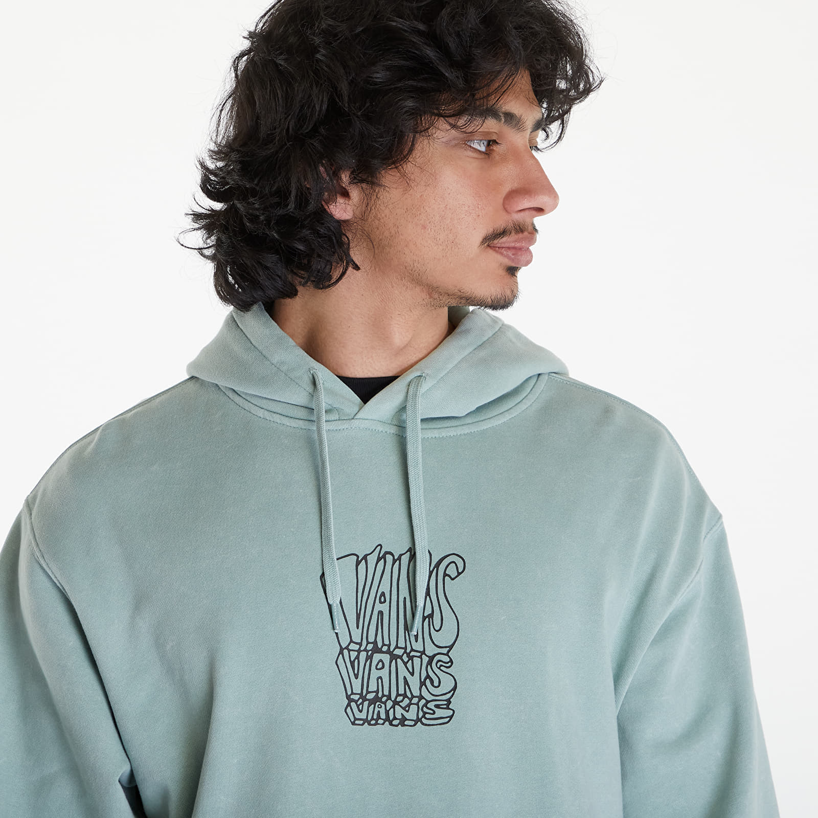 Hanorac Vans Crash Stack Loose Pullover Hoodie Iceberg Green - 1 | YEO