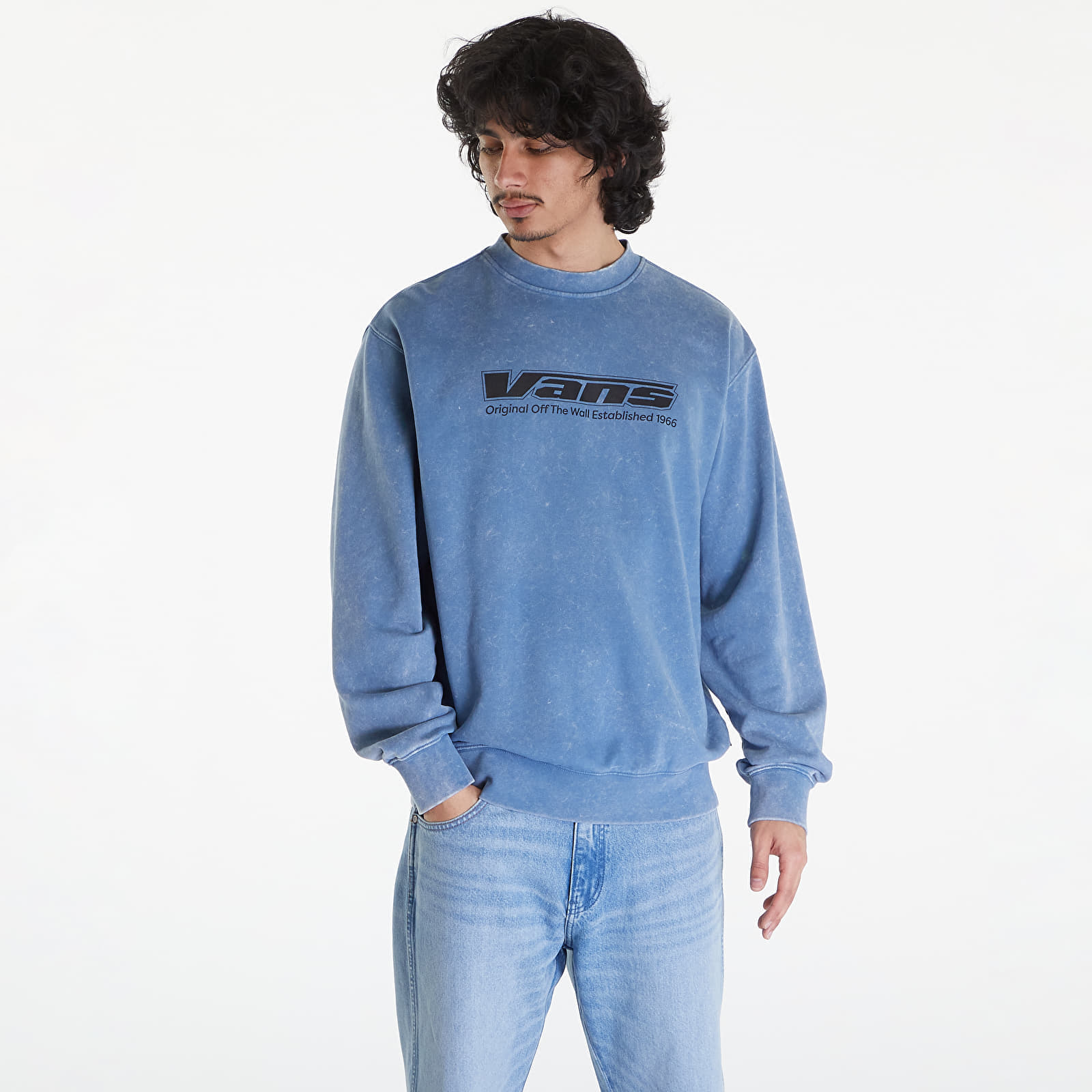 Суитшърти Vans Spaced Out Loose Crew Copen Blue