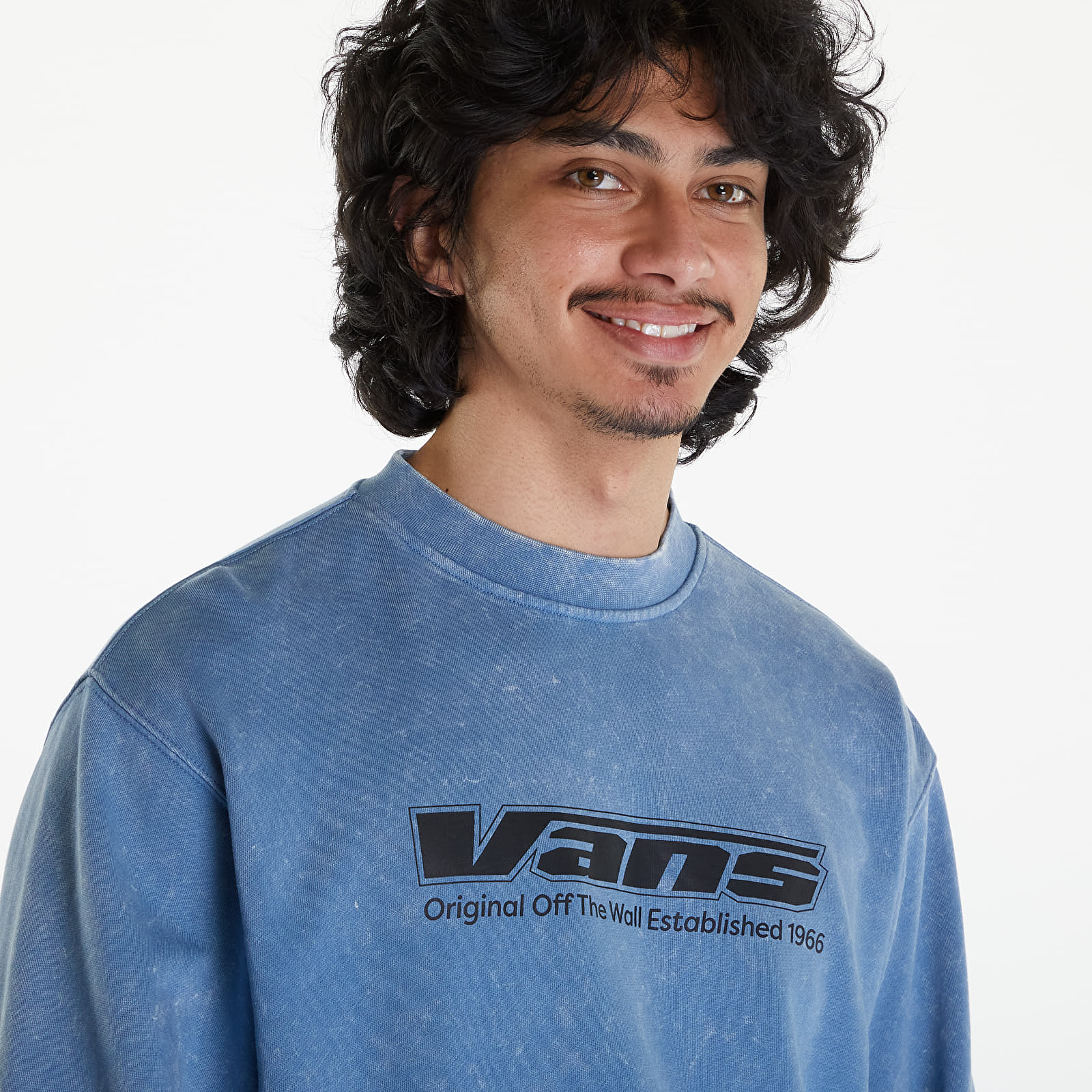 Hanorace Vans Spaced Out Loose Crew Copen Blue