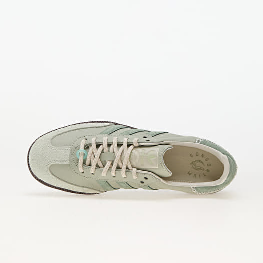 adidas gazelle silver green womens adidas Samba Xlg Shoes - Unisex - Shadow Green / Chalk White / Gum main image 1