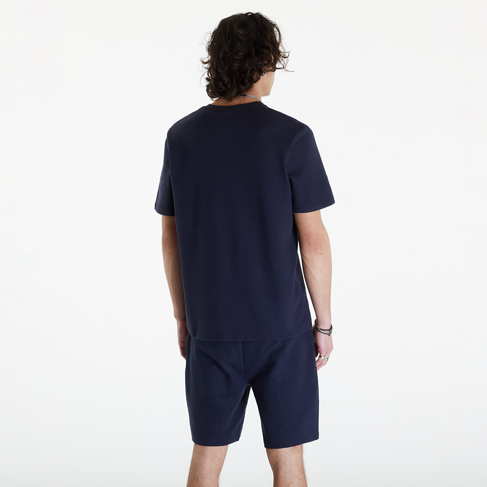 Pólók Hugo Boss Waffle T-Shirt Navy