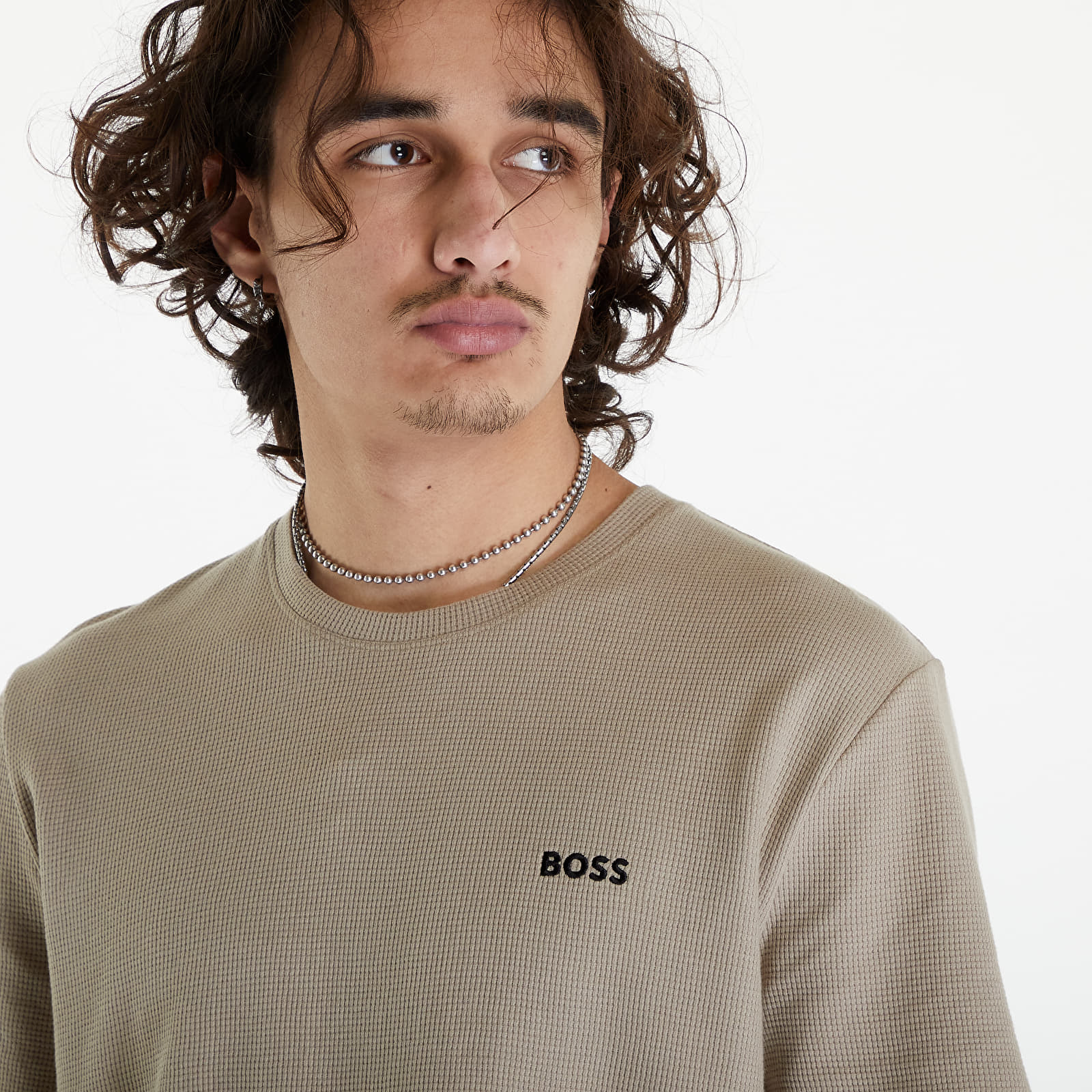 T-shirts Hugo Boss Waffle T-Shirt Brown