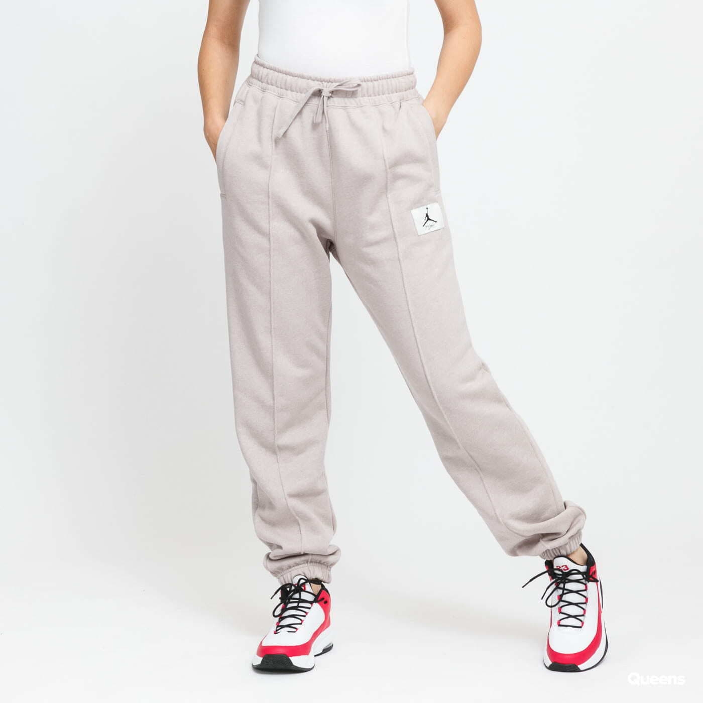 Jordan - women's fleece pants moon particle/ htr/ thunder grey