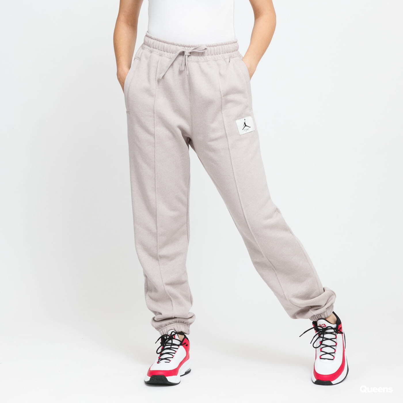 Džínsy a nohavice Jordan Women's Fleece Pants Moon Particle/ Htr/ Thunder Grey