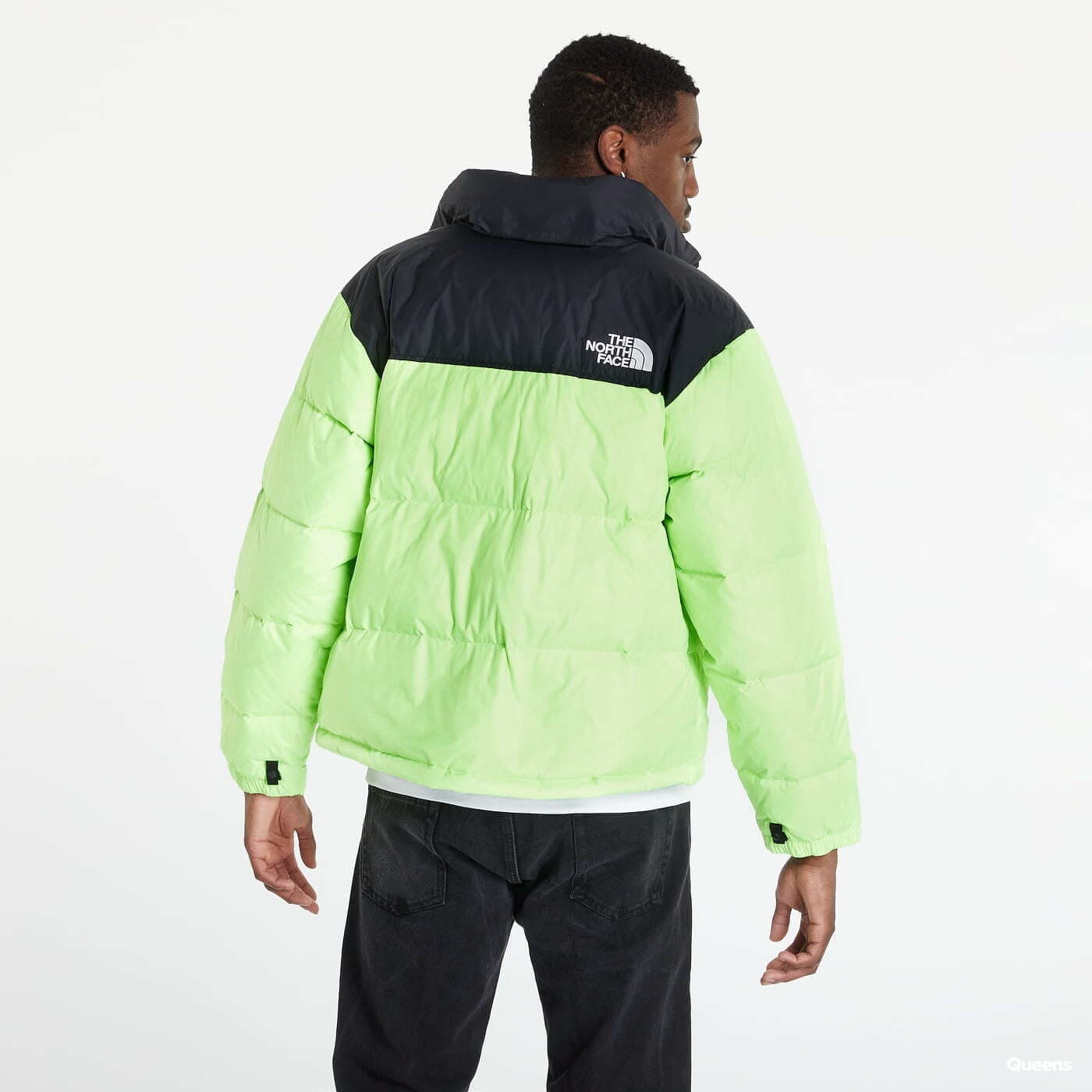 Bundy a kabáty The North Face M 1996 Retro Nuptse Jacket Safety Green/Tnf Black