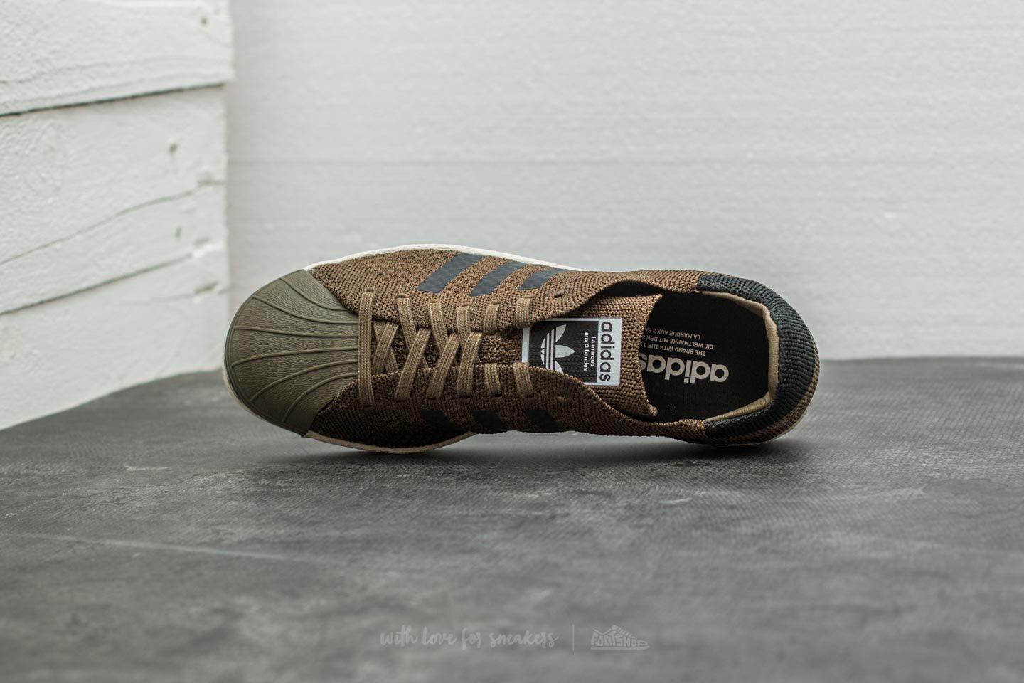 Pánské tenisky a boty adidas Superstar 80s Primeknit Trace Olive/ Core Black/ Trace Cargo