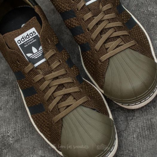 Men s shoes adidas Superstar 80s Primeknit Trace Olive Core Black Trace Cargo Footshop