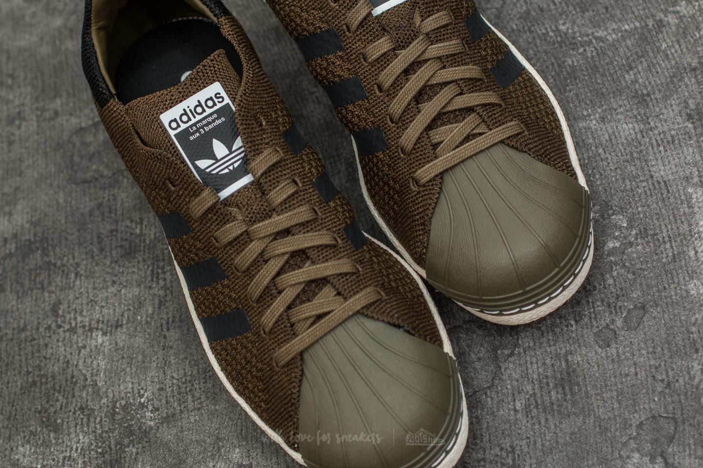 Men s shoes adidas Superstar 80s Primeknit Trace Olive Core Black