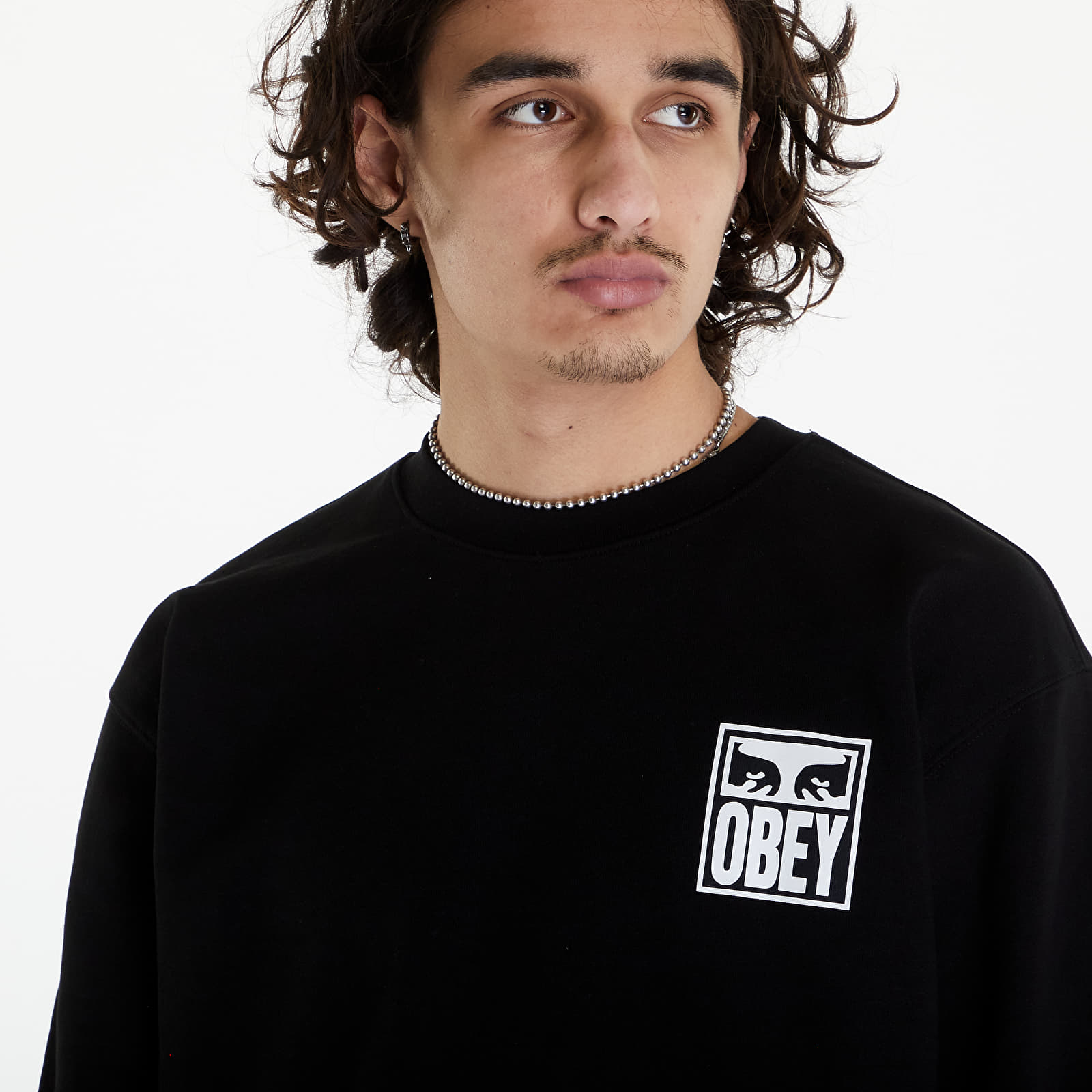 Hættetrøjer og sweatshirts OBEY Eyes Icon 2 Crew Black