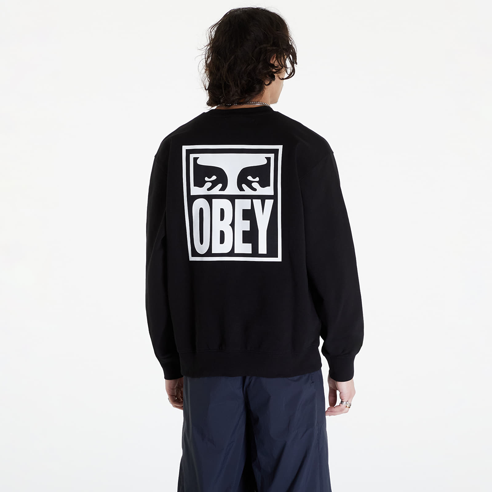 Hættetrøjer og sweatshirts OBEY Eyes Icon 2 Crew Black