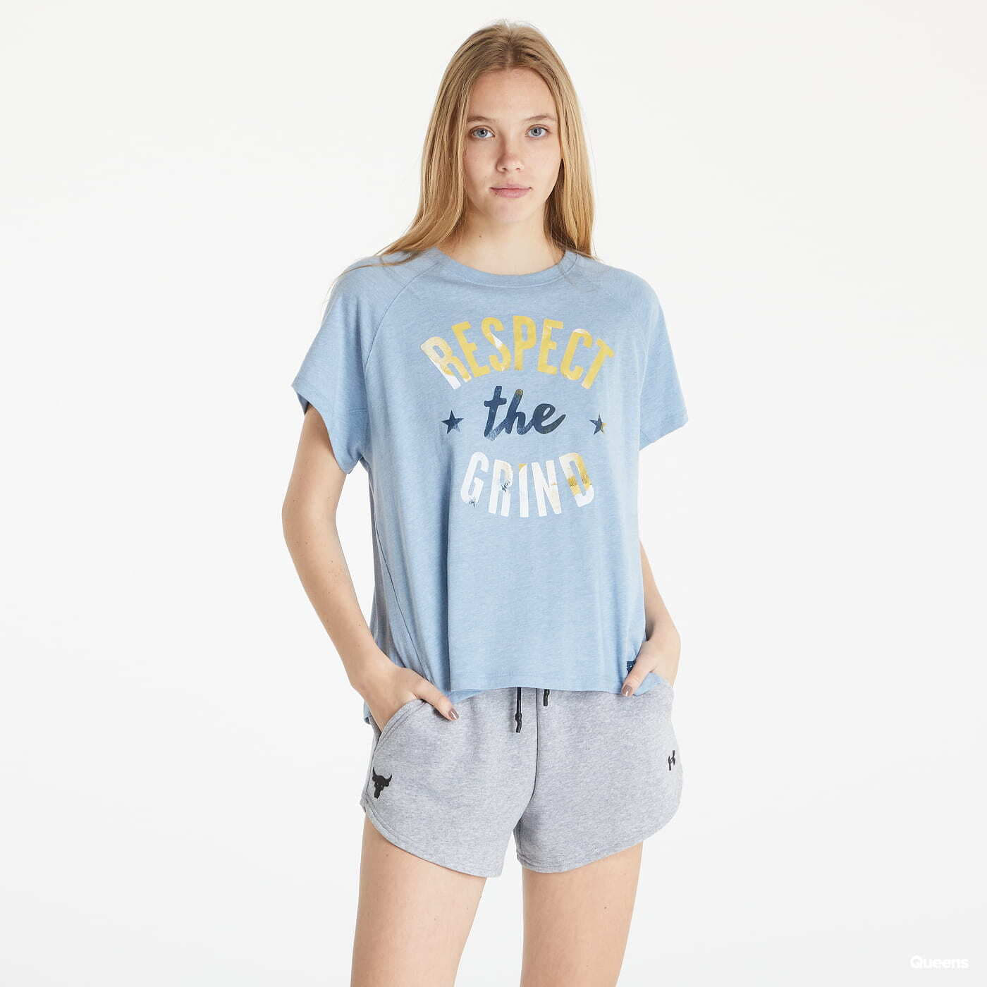 T-shirts  Under Armour Project Rock Respect SS Tee Blue