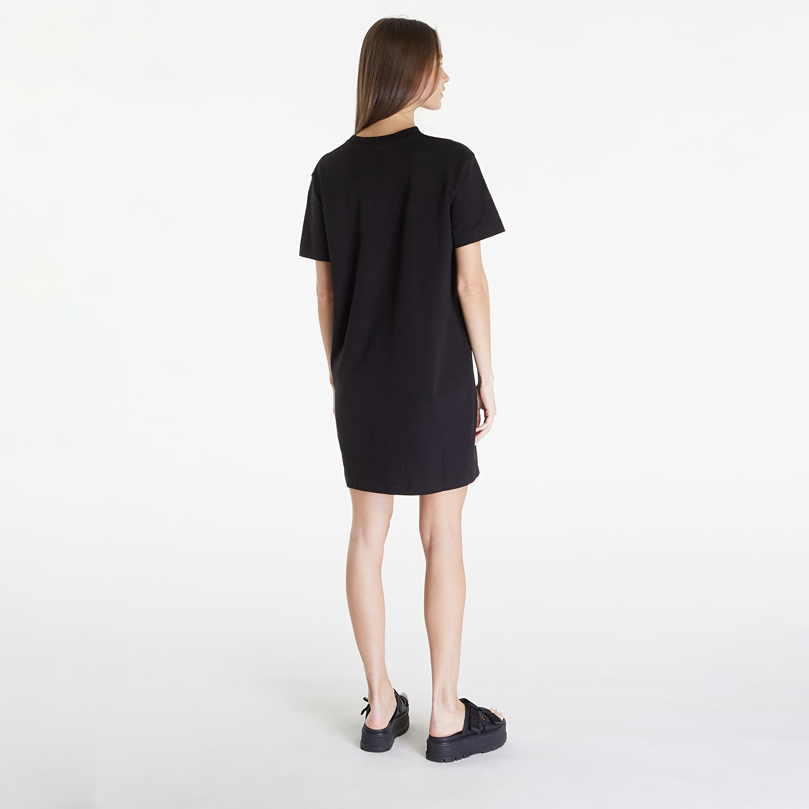 Dress Calvin Klein Jeans Satin Ck T-Shirt Dress Black