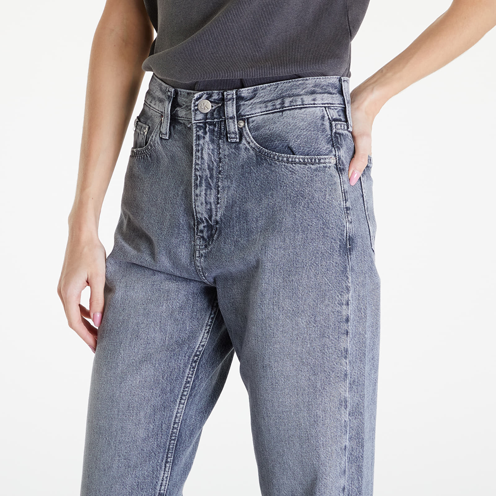 Jeans Calvin Klein Jeans High Rise Straight Jeans Denim Grey