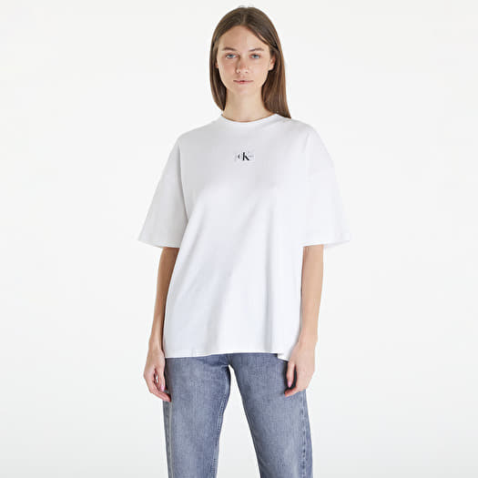 T-shirts Calvin Klein Jeans Woven Label Rib Short Sleeve Tee White