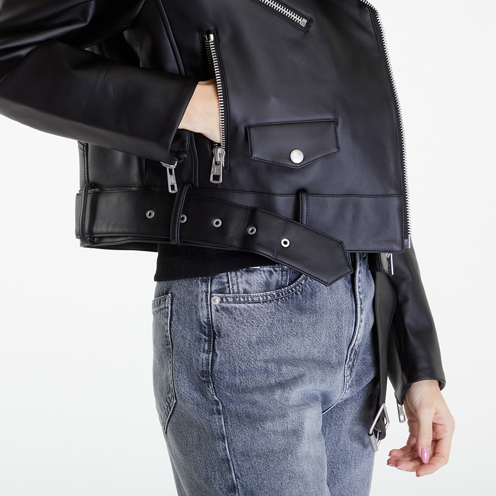 Kurtki Calvin Klein Jeans Classic Faux Leather Black