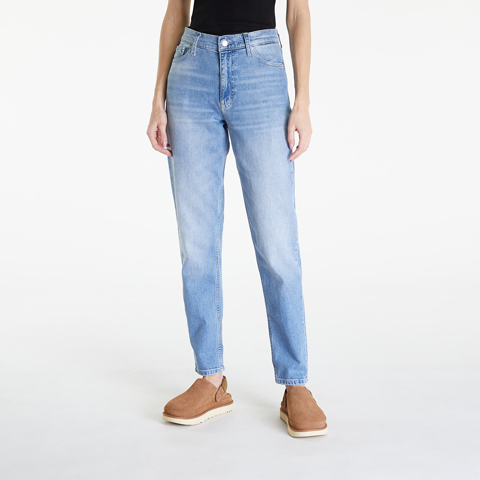 Džínsy Calvin Klein Jeans Mom Jean Denim Light