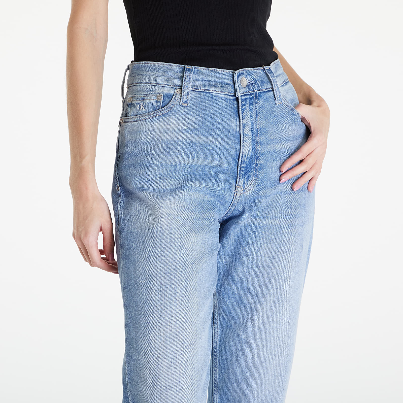 Džínsy Calvin Klein Jeans Mom Jean Denim Light