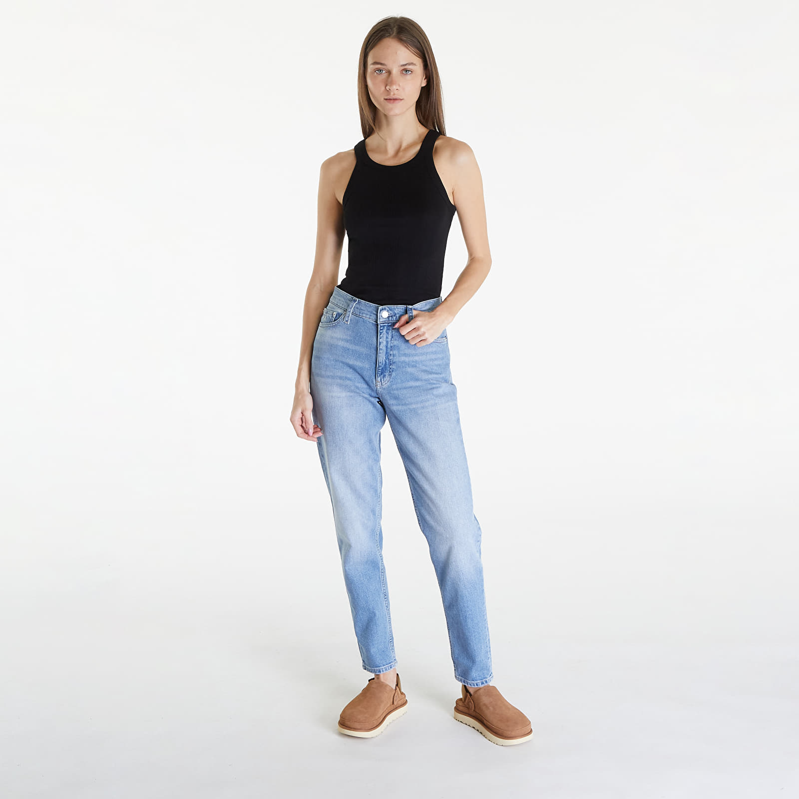 Džínsy Calvin Klein Jeans Mom Jean Denim Light