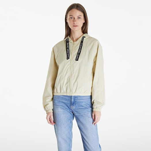 Cortavientos Calvin Klein Jeans Logo Drawstring Windbreaker Green Haze